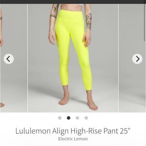 Lululemon Align High-Rise Pant 25” Size 2